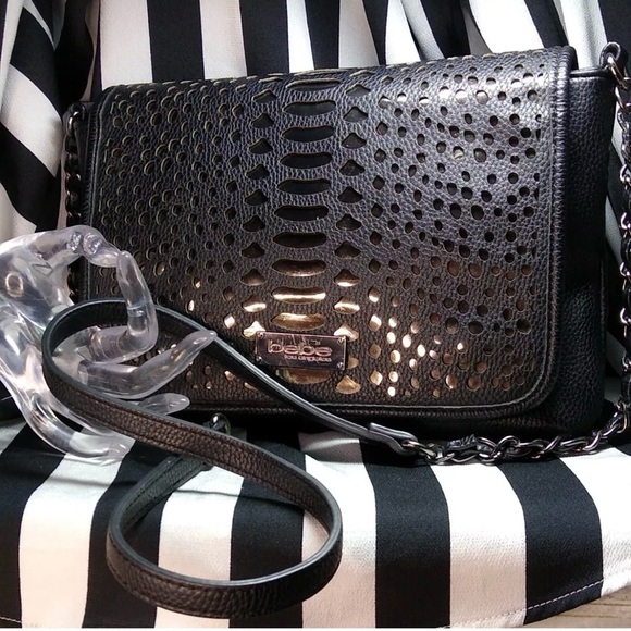 bebe Handbags - bebe Women’s Chain Crossbody Bag Purse Black